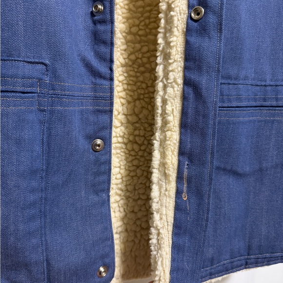 Vintage Blue Sherpa-Lined Vest - Picture 5 of 6